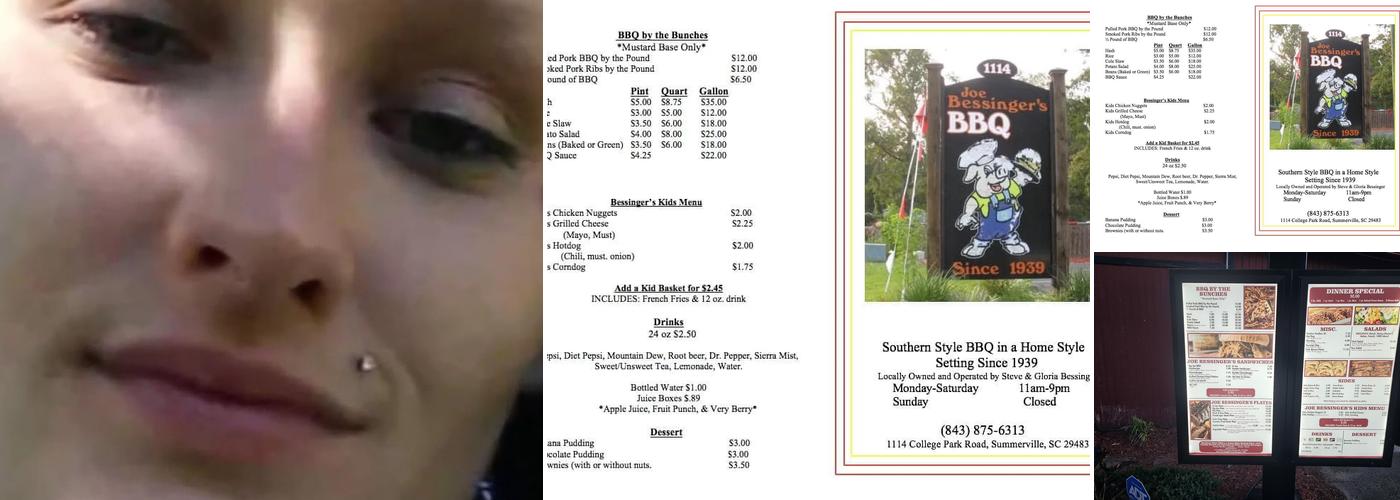 Joe Bessinger's Barbeque Menu