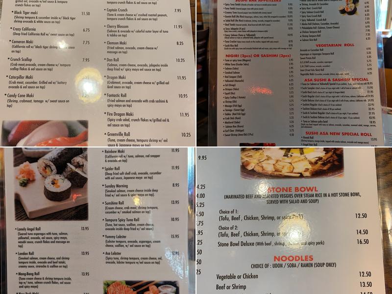 Sushi ASA Menu