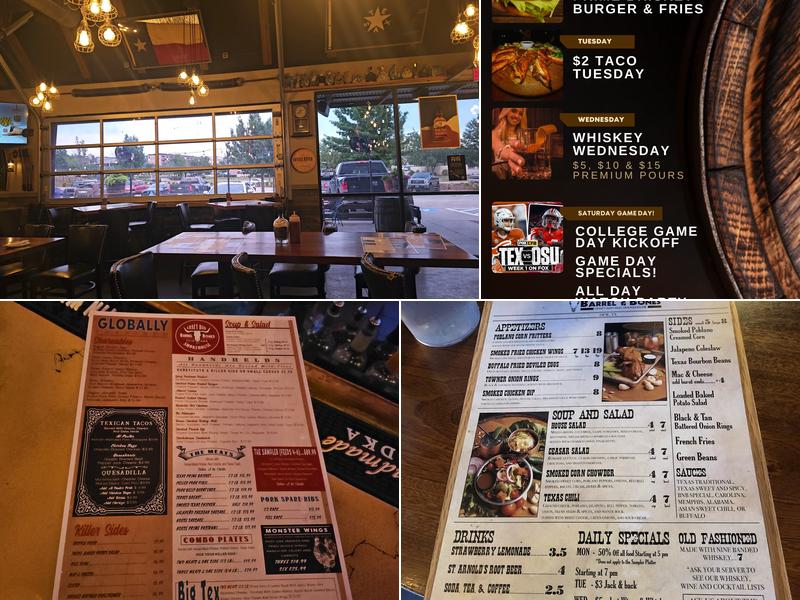 Barrel & Bones The Colony Menu