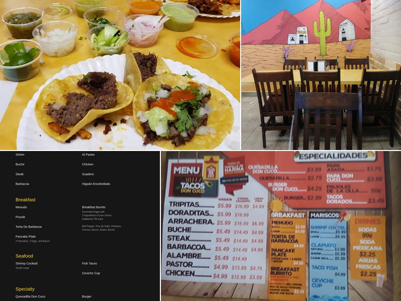 Tacos Don Cuco (North Loop) Menu