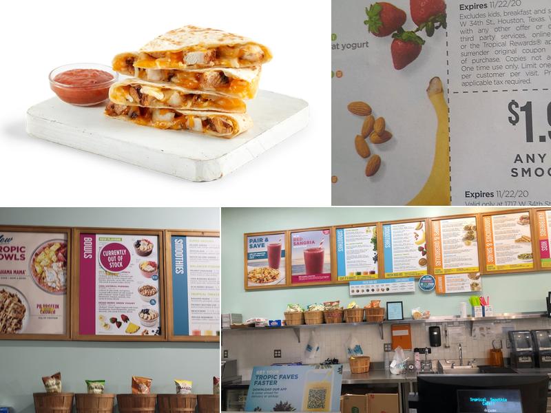 Tropical Smoothie Cafe Menu