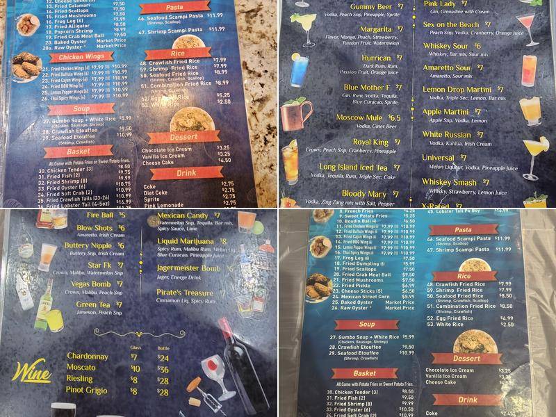 Captain Crawfish Menu