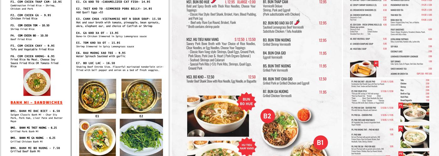 Pho Midway Menu