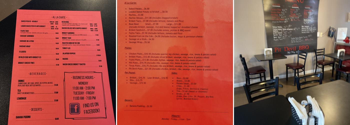 Pit Devil BBQ & Catering Menu