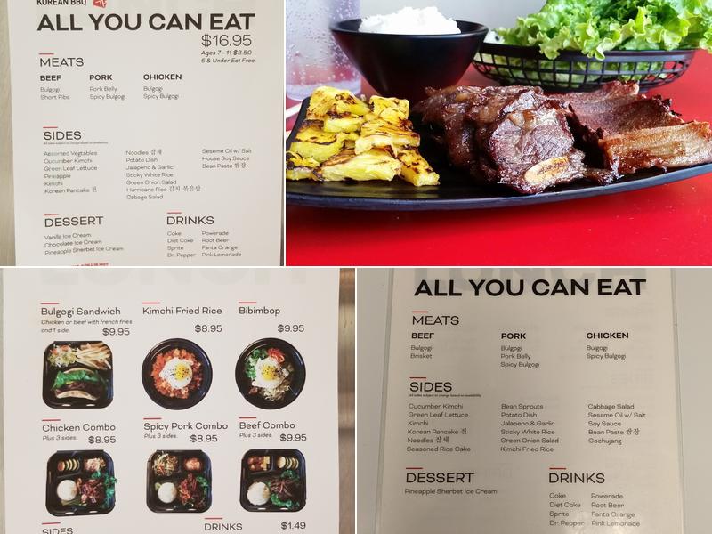 E-Ga Korean BBQ Menu