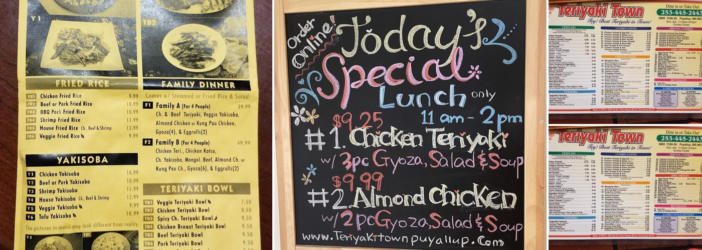 Teriyaki Town Menu