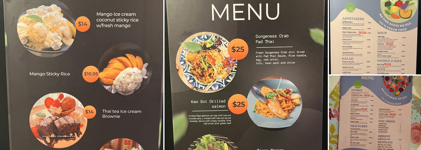 Thai Waterside Menu