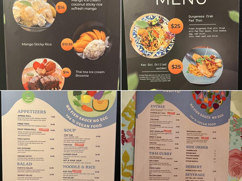 Thai Waterside Menu