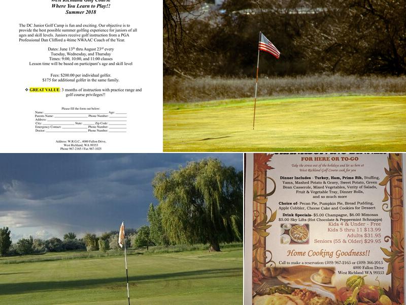 West Richland Golf Course Menu