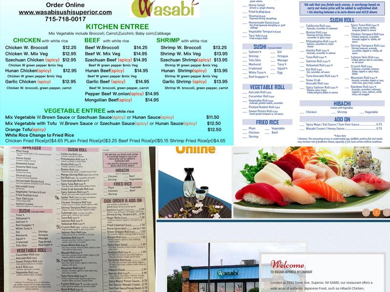 Wasabi AYCE Superior Menu