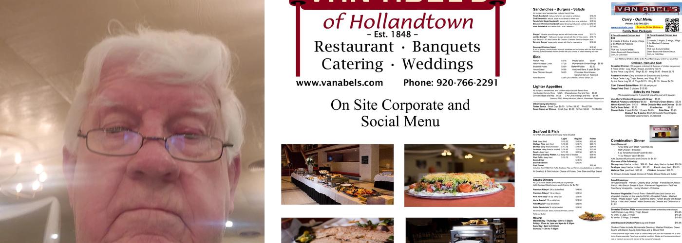 Van Abel's of Hollandtown Menu