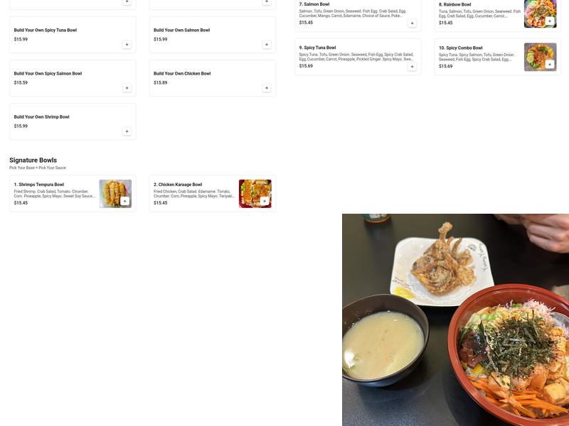 Wanna Poke & Ramen Menu