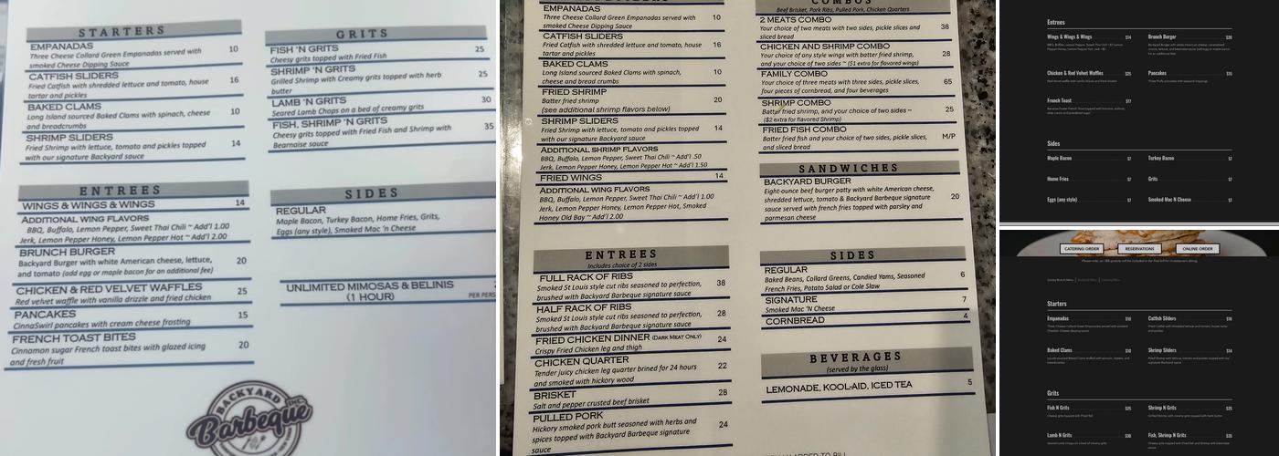 Backyard Barbeque Menu