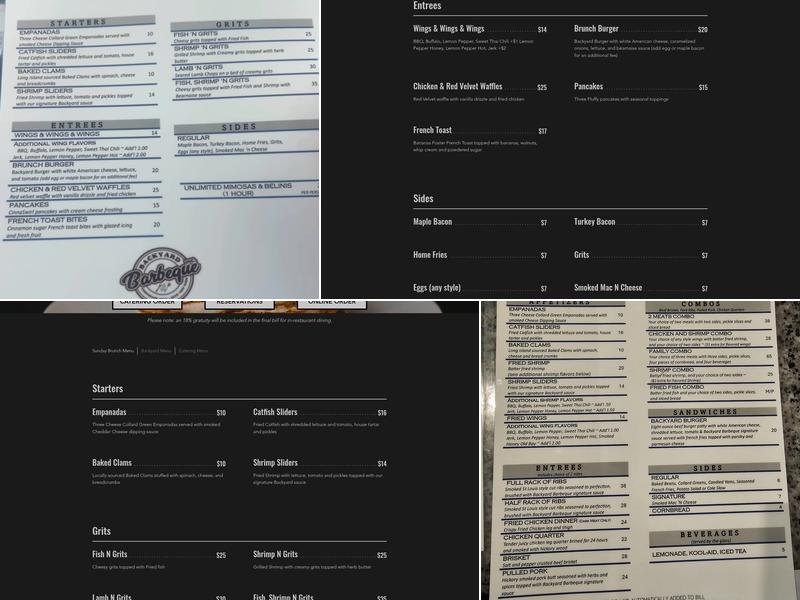 Backyard Barbeque Menu