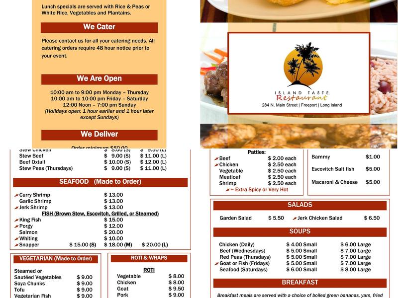 Island Taste Menu