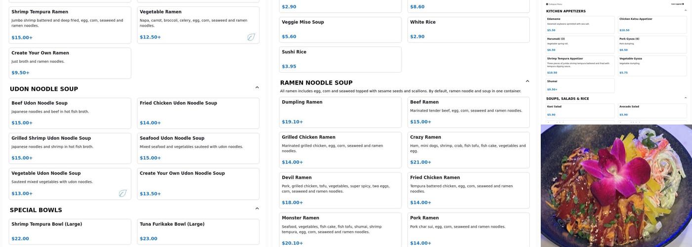 Bubble Hut Menu