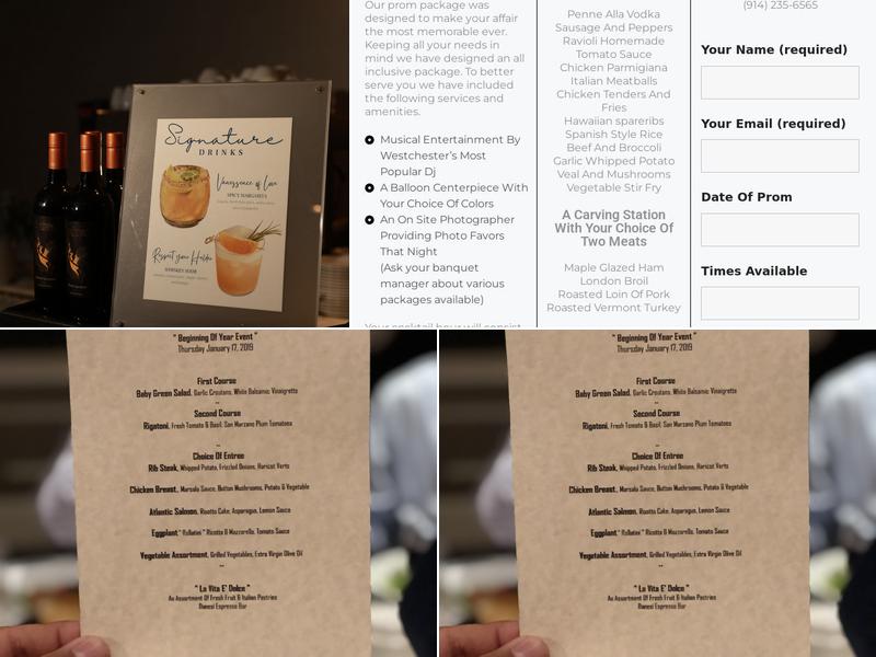 Westchester Manor Menu