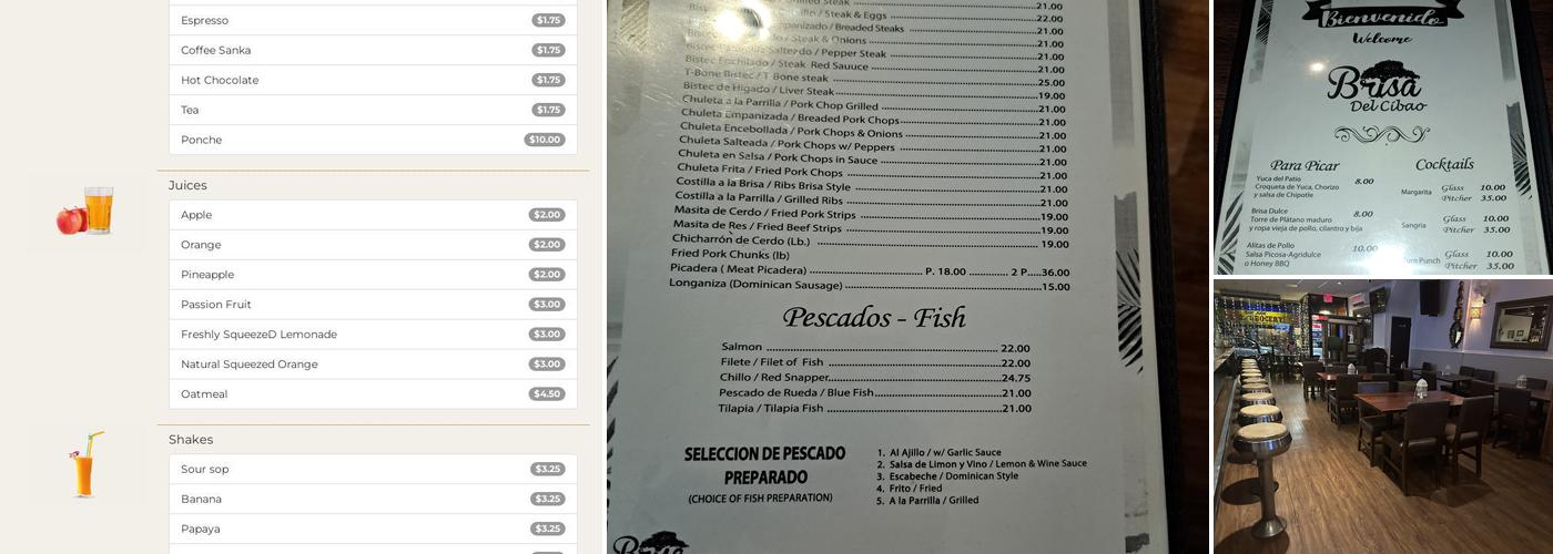 Brisa Del Cibao Menu