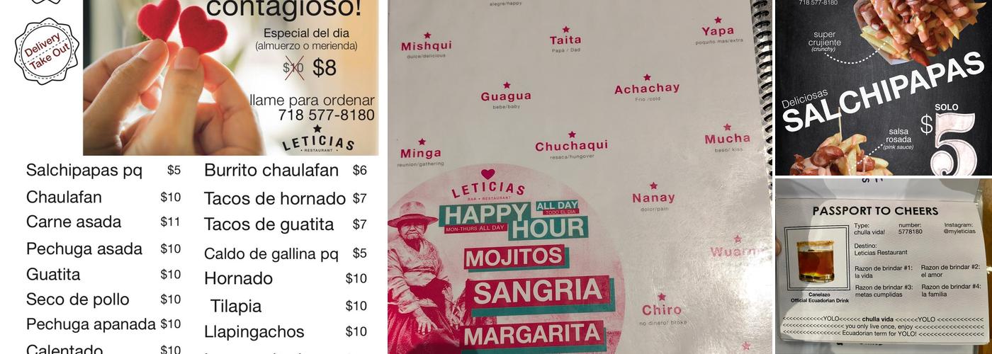 Leticias Menu