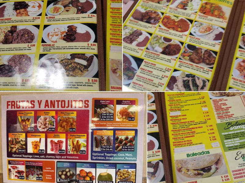 Sabor Chicken Menu