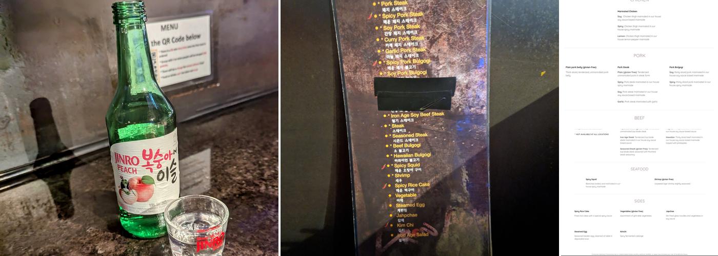 Iron Age - Baltimore Menu