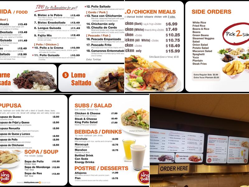 King Pollo of Silver Spring Menu