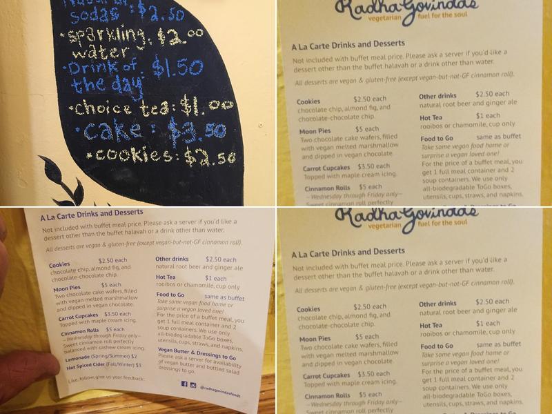 Radha Govinda's Menu