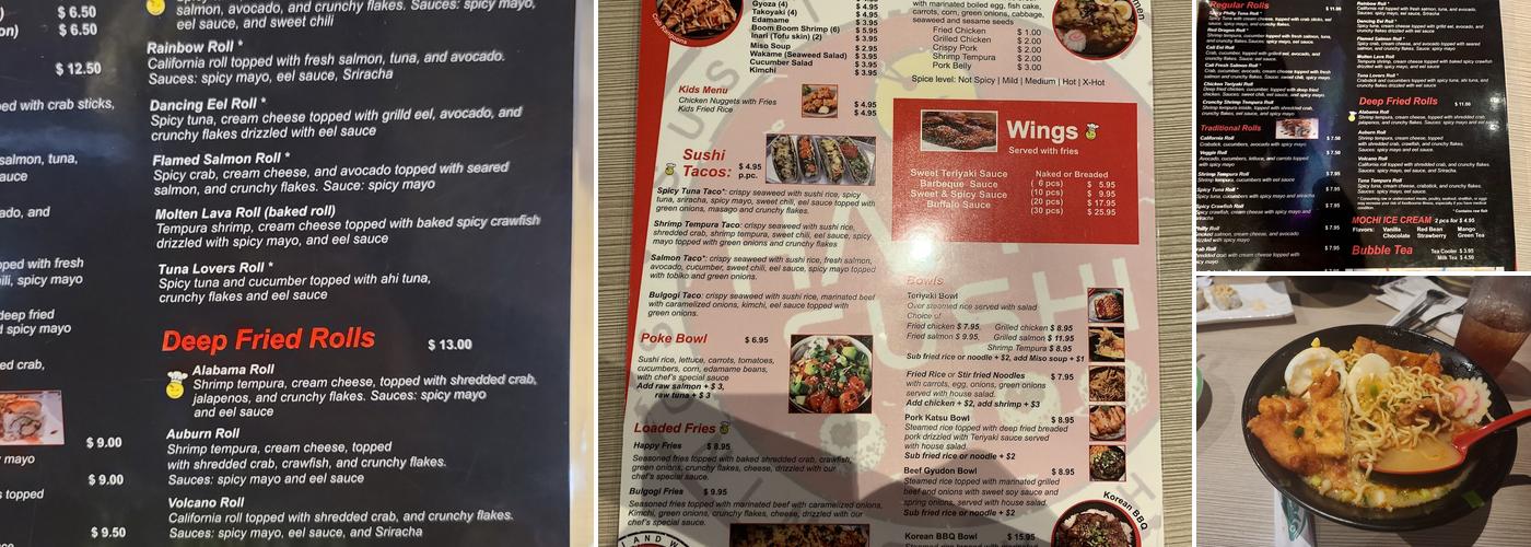 Happy Sushi Yester Oaks location Menu