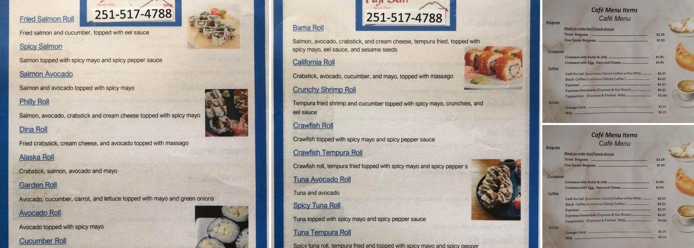 Fuji San Menu