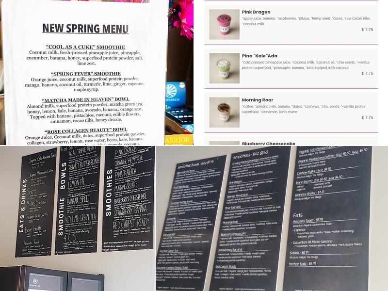 Dirt The Clean Juicery Menu