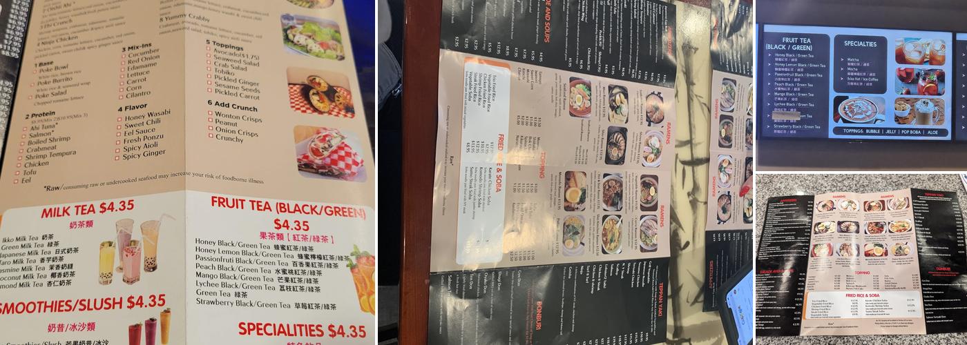 IKKO Japanese Ramen and Sushi Menu