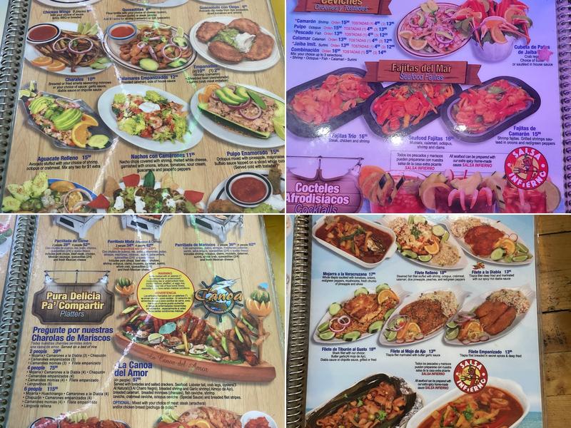 La Canoa Menu