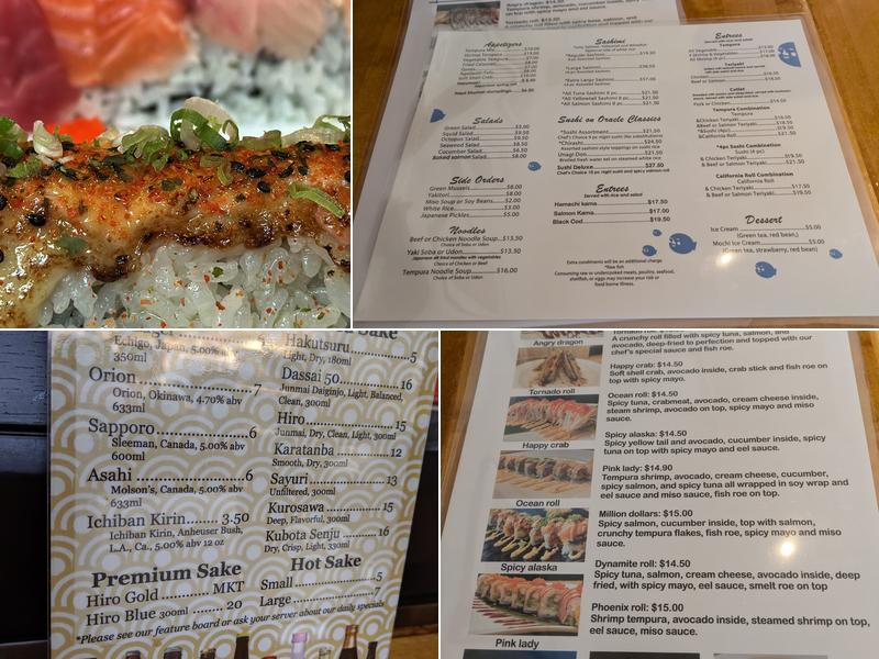 Sushi On Oracle Menu