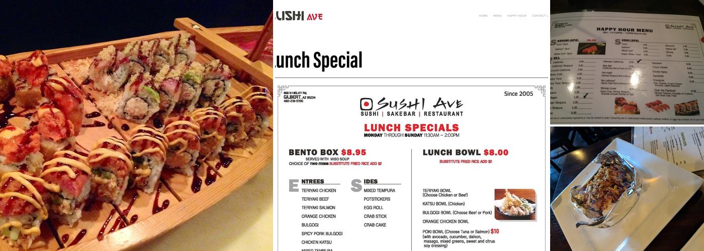Sushi Ave Menu