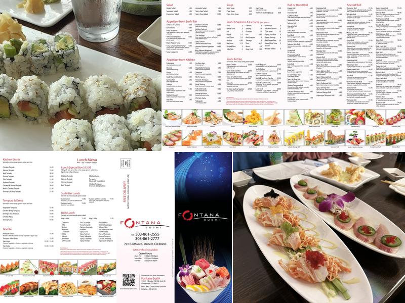 Fontana Sushi (6th Ave) Menu