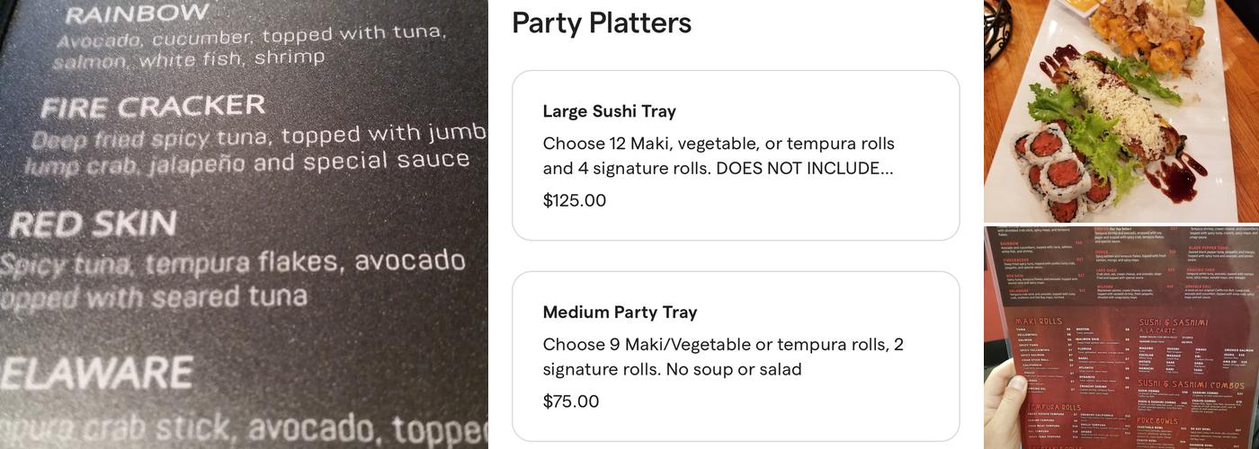 Chaiyo Sushi & Thai Menu