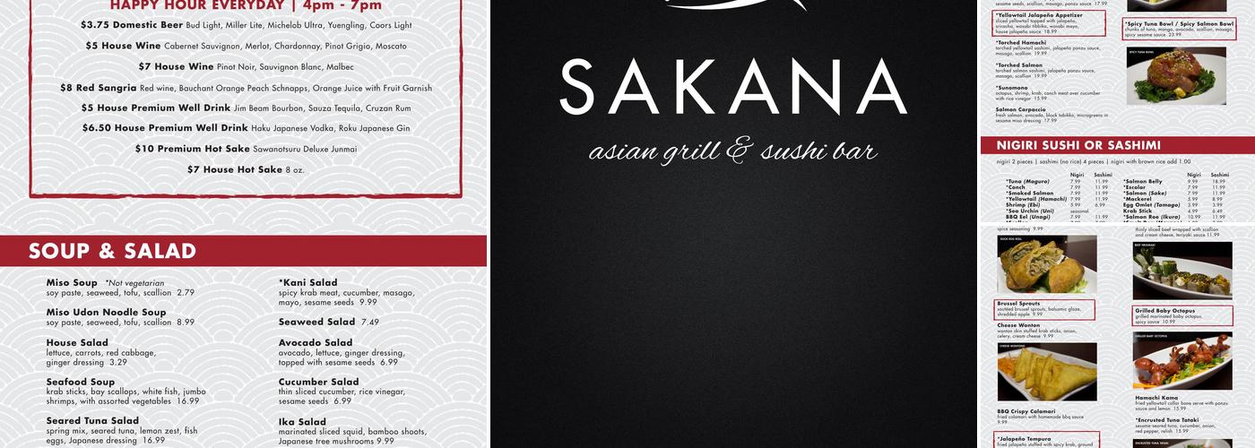Sakana Sushi Restaurant Menu