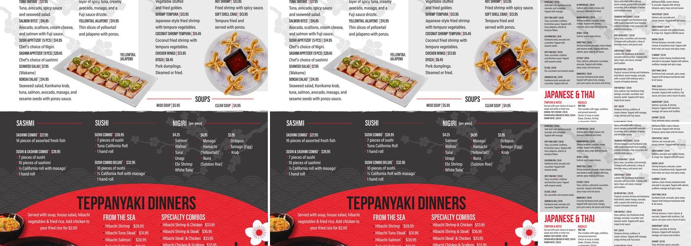 Japan Inn Menu