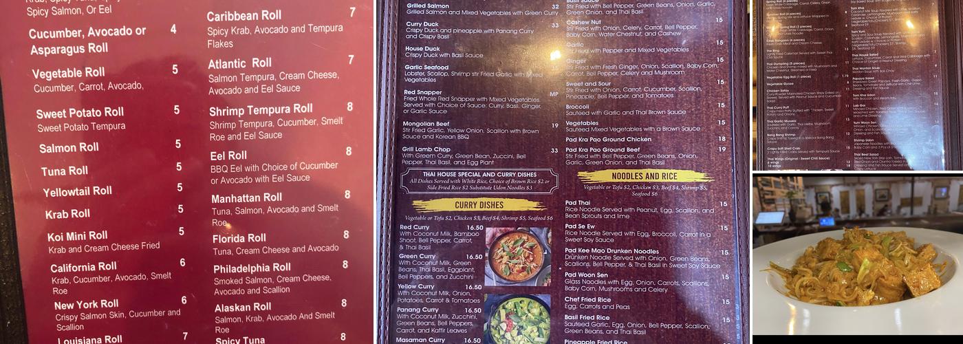 Royal Thai and Sushi Menu