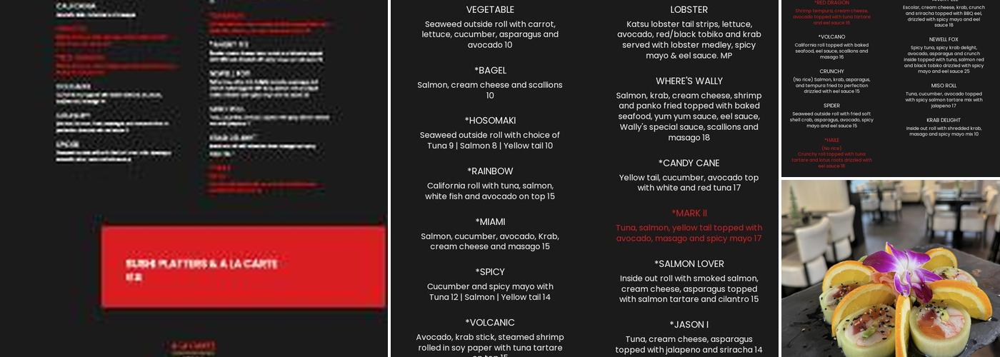 Volcanic Sushi + Sake Hunter's Crossing Menu