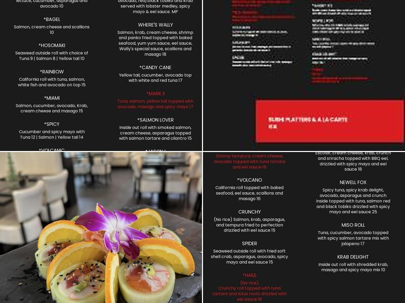 Volcanic Sushi + Sake Hunter's Crossing Menu