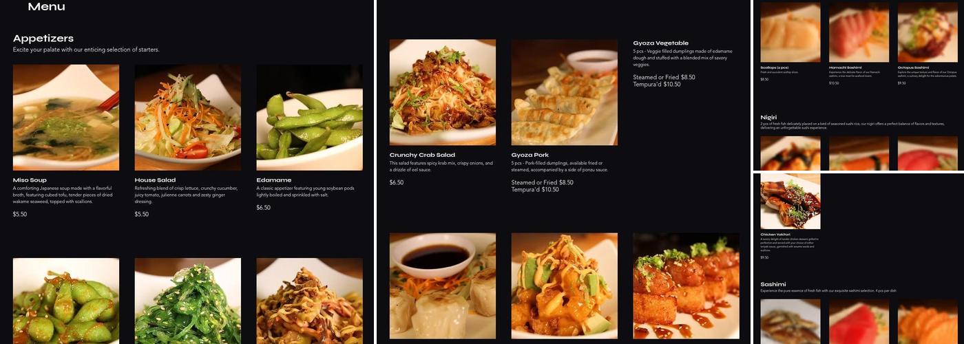 Sushi Lucy Menu