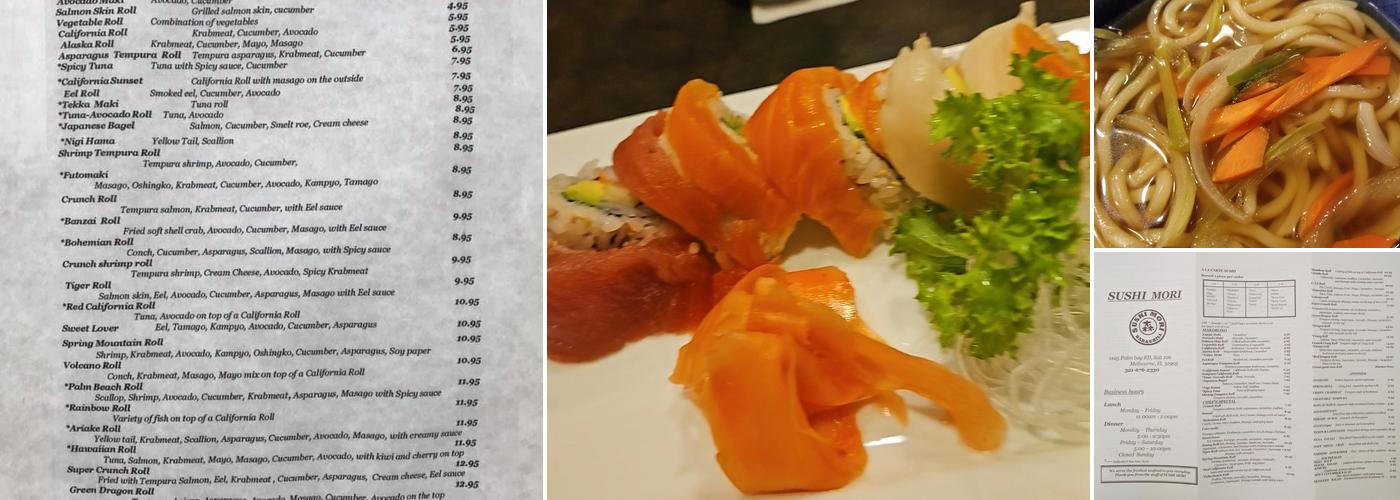 Sushi Mori Menu