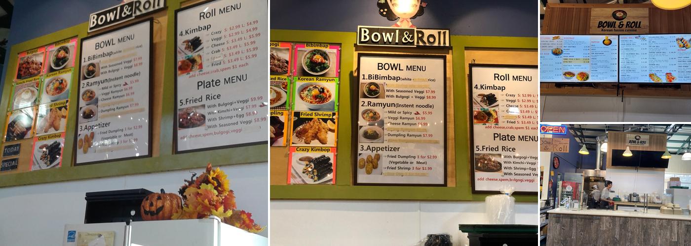 Bowl & Roll Menu