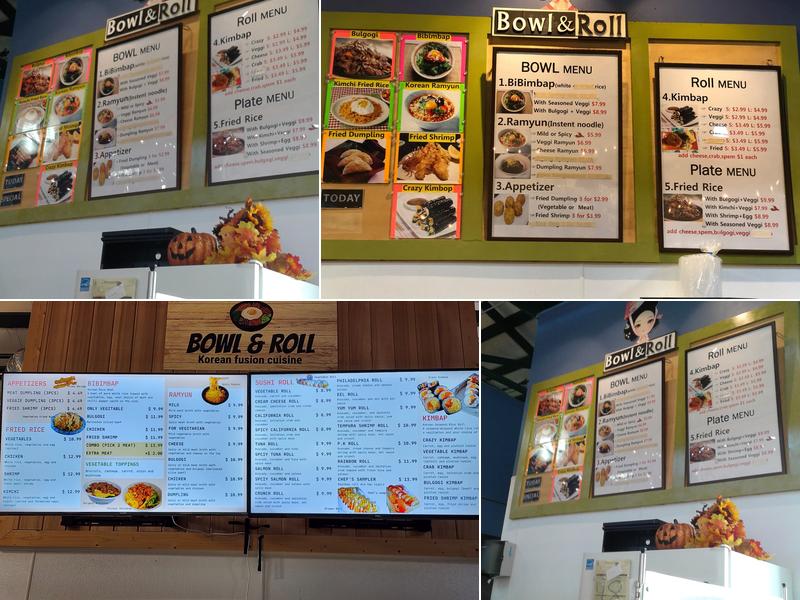 Bowl & Roll Menu