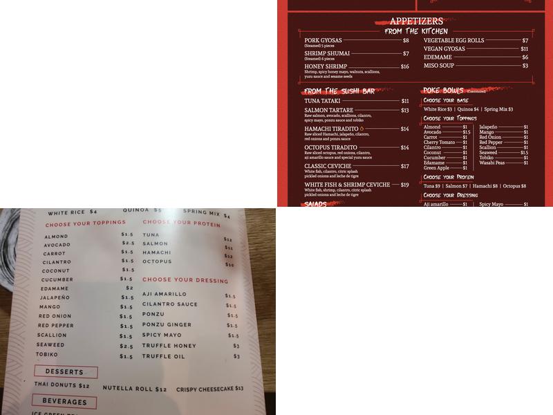 KAE Sushi by Chef Landa Menu