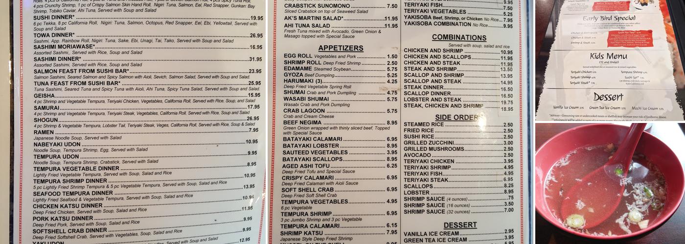 Sushi Time Towa Menu