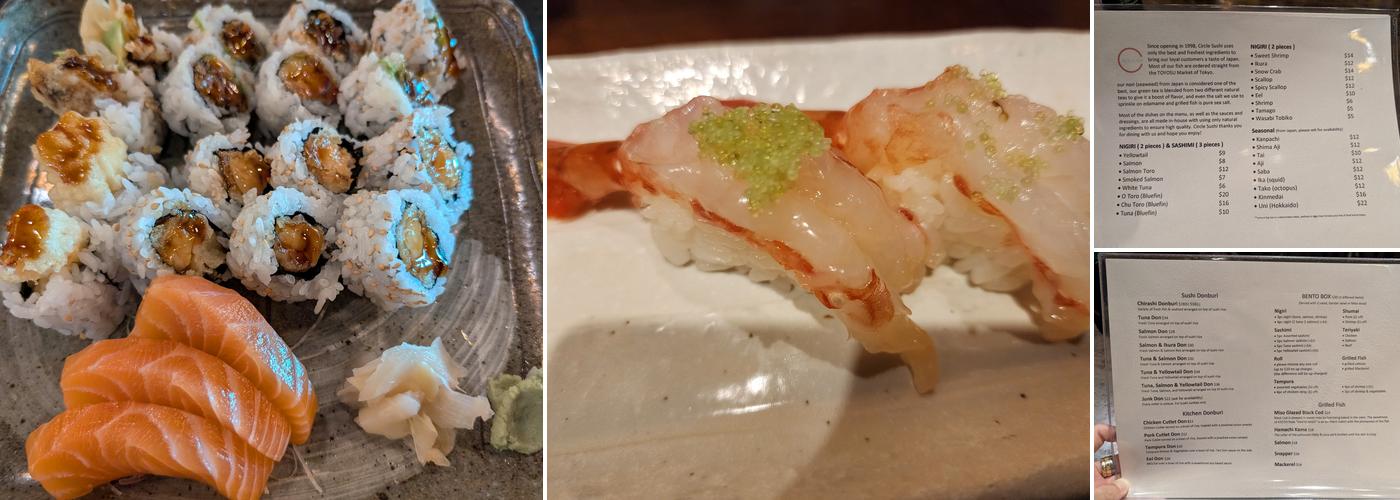Circle Sushi Menu