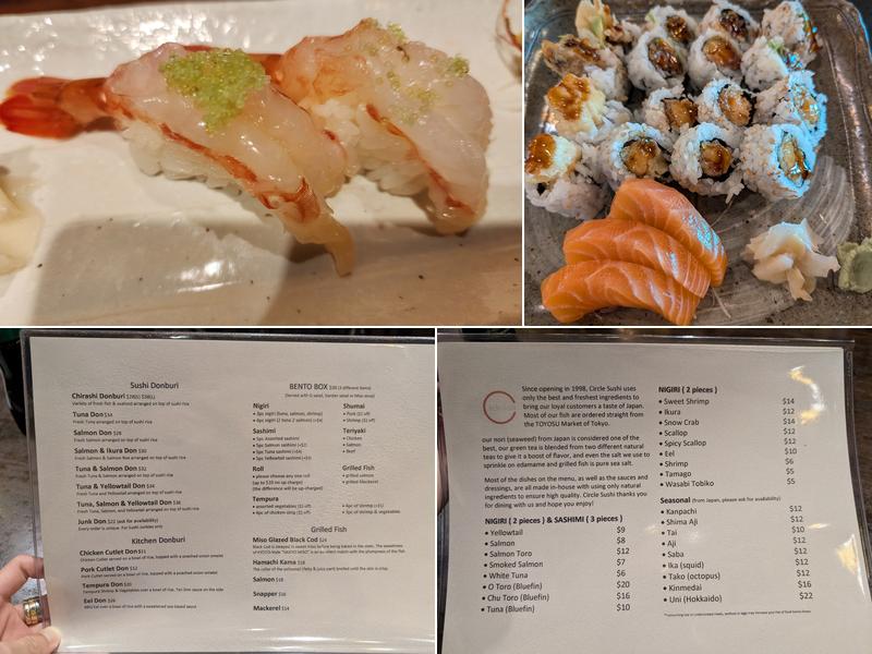 Circle Sushi Menu