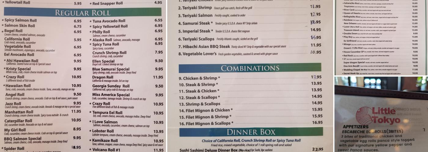 Little Tokyo Sushi & Grill Menu